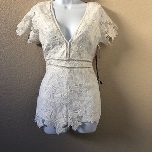 White lace Romper